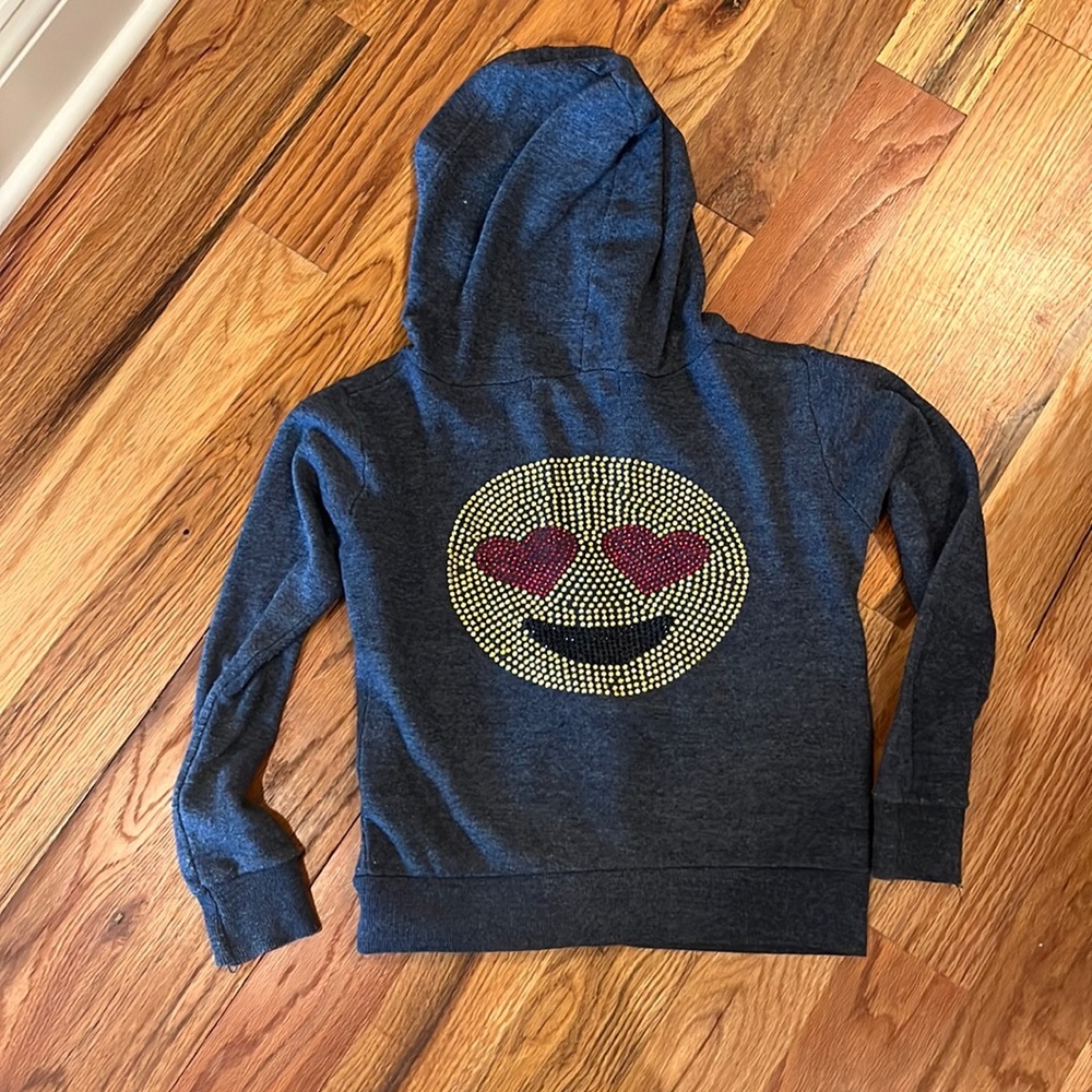 Vintage Havana full zip hoodie with emoji on back